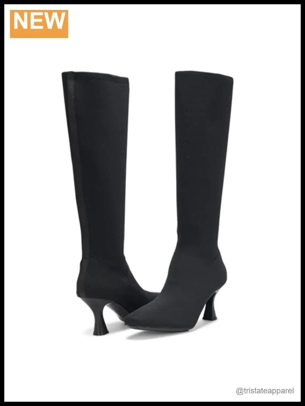 Knee High Boots for Women Kitten Heel Comfortable Zip Round Toe